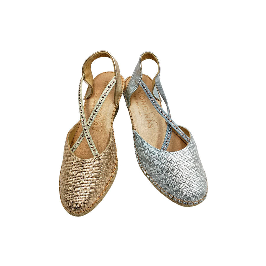 Espardeña de vestir con cuña alta