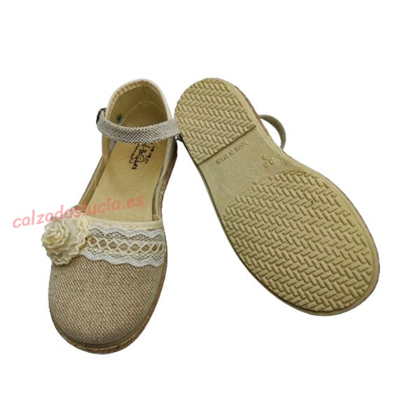 Alpargata de lino para niña