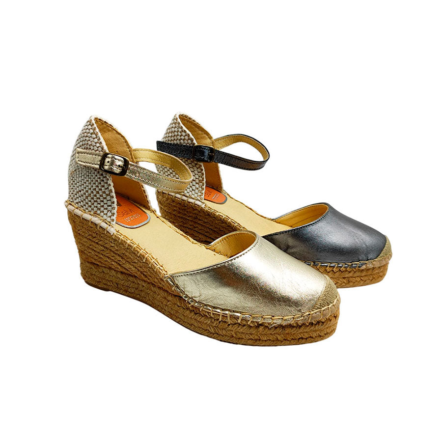 Espardeña de cáñamo con cuña muy alta