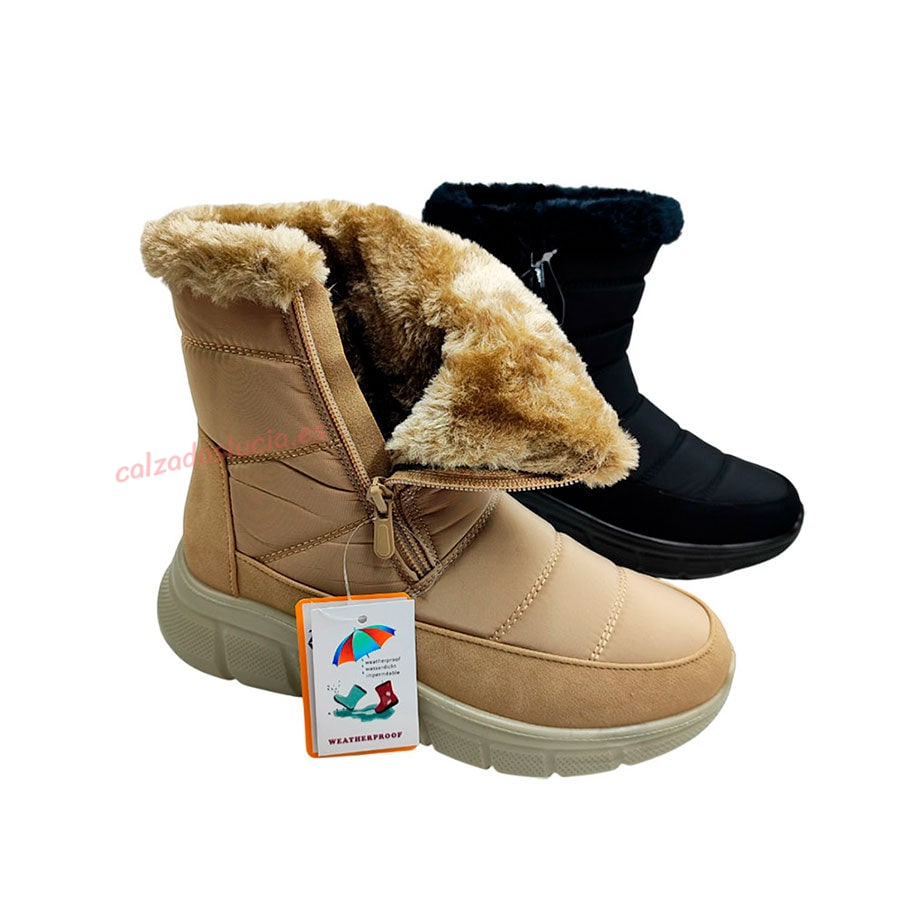 Bota de mujer impermeable con abrigo