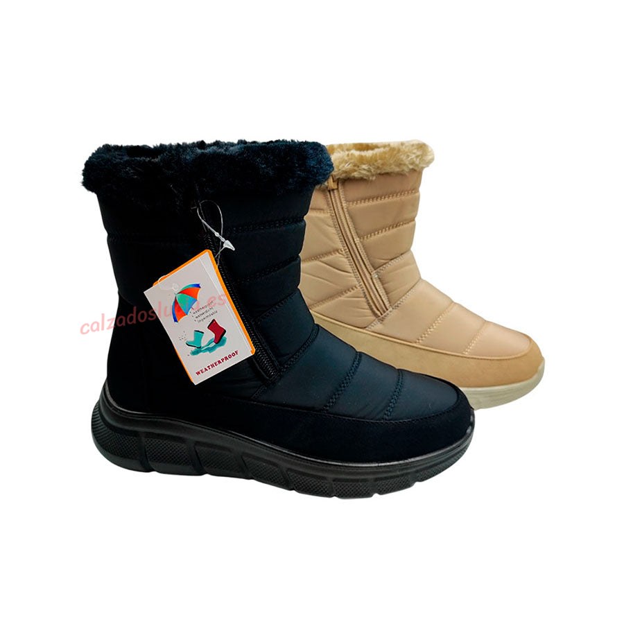 Bota de agua de mujer con forro de abrigo