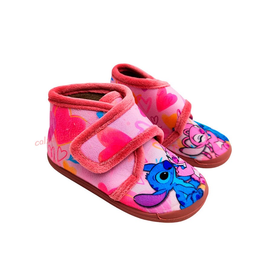 Zapatilla casa de velcro estampación divertida para niña