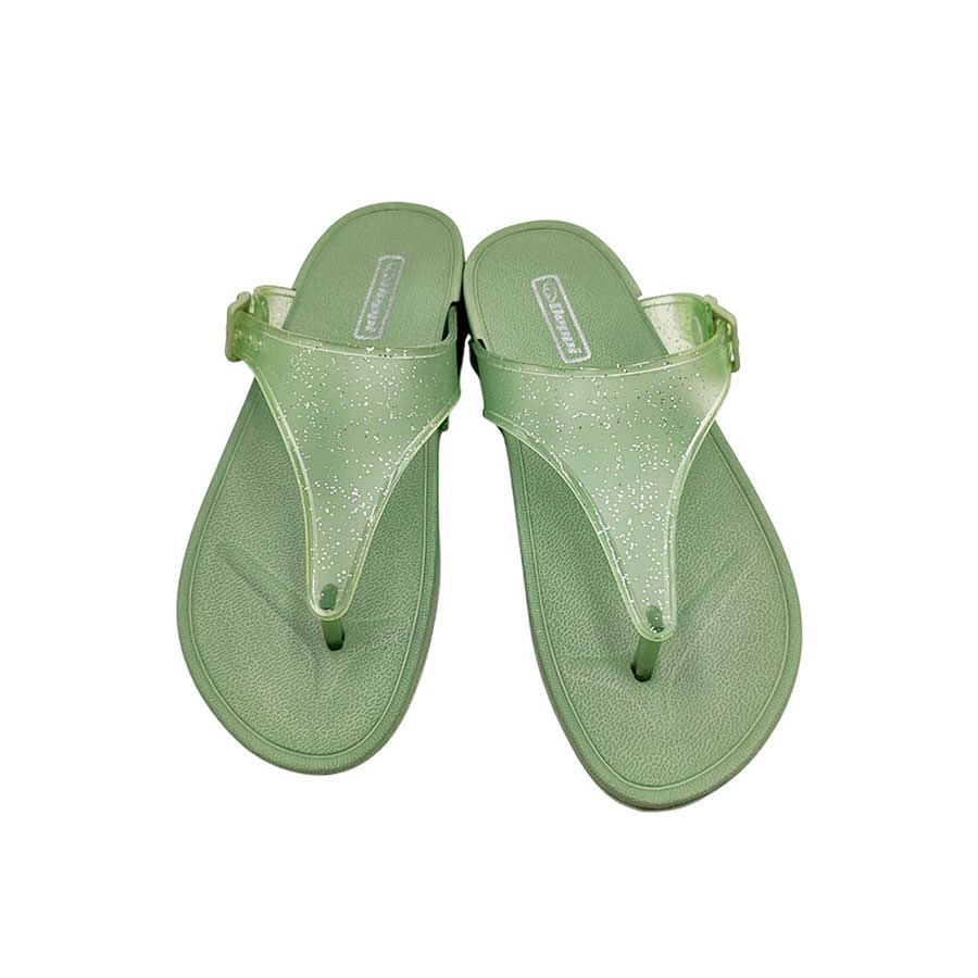 Chancla verde de goma para mujer Beppi