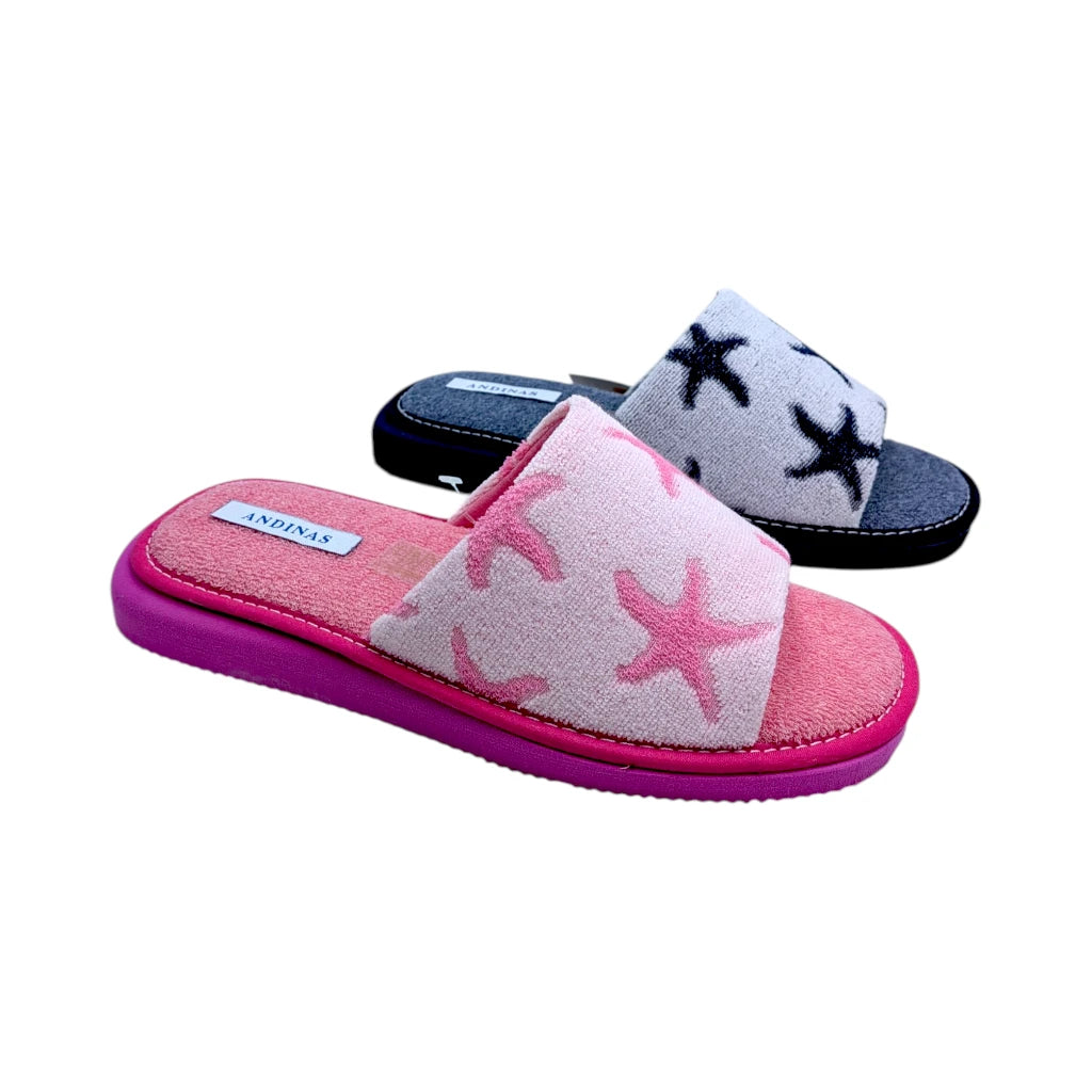 Zapatillas de casa descubierta Andinas de rizo