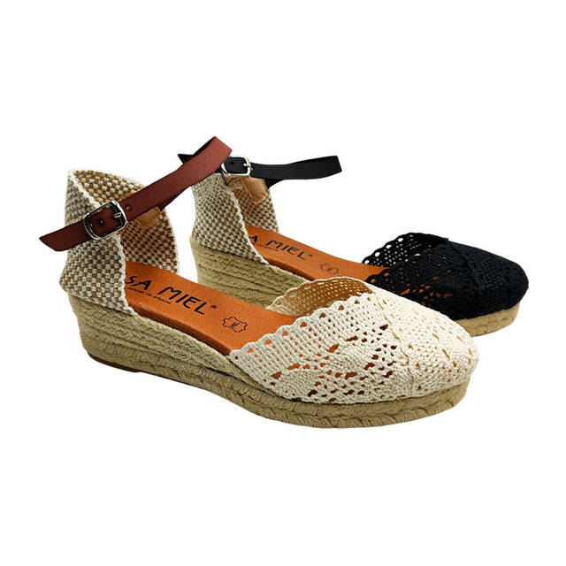 Alpargata crochet Issa Miel de mujer