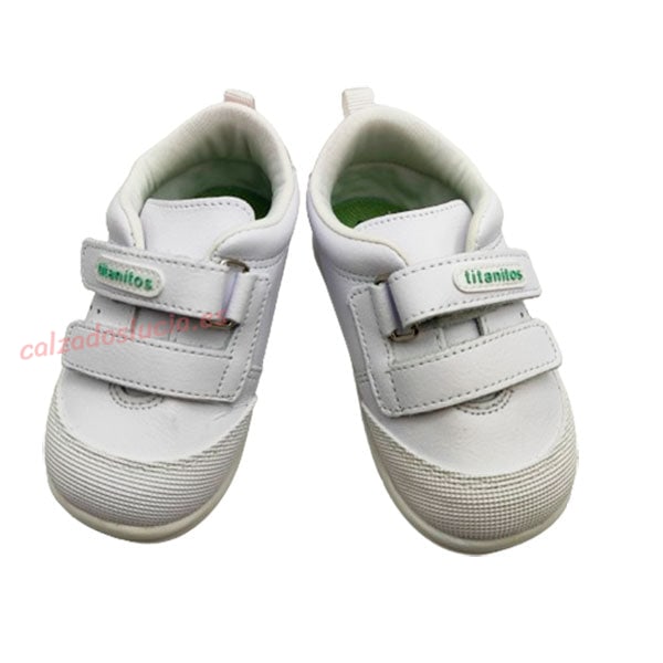 Zapatilla de velcro en piel lavable Titanitos
