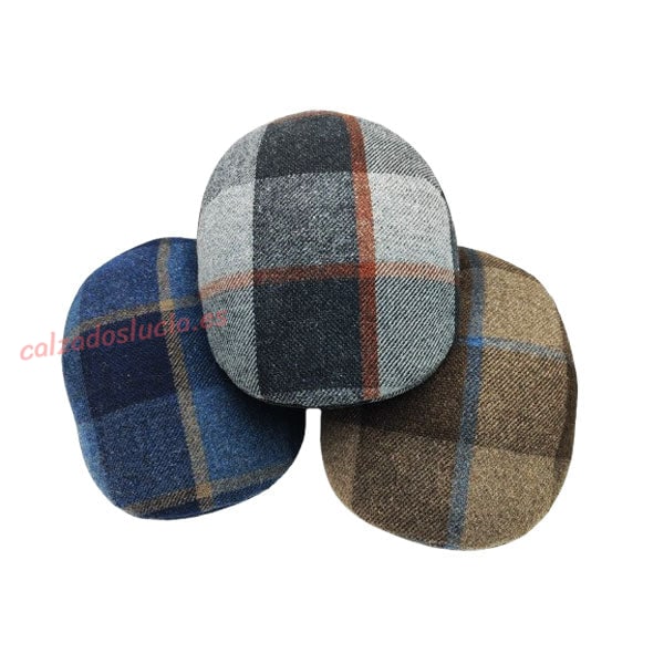 Gorra de vestir con cuadros de hombre