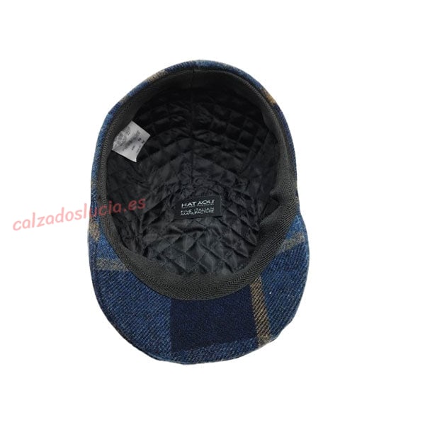 Gorra plana lana virgen Hat You cuadros