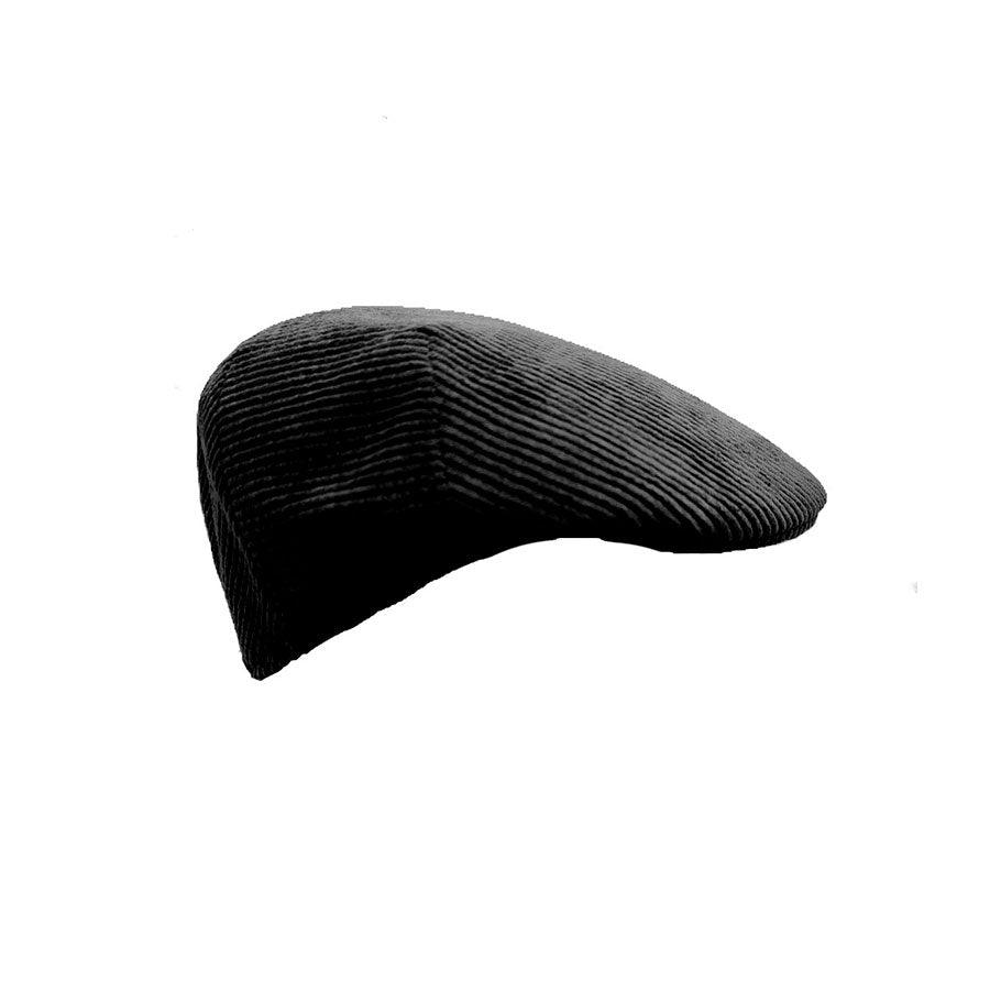 Elegante gorra de pana en negro