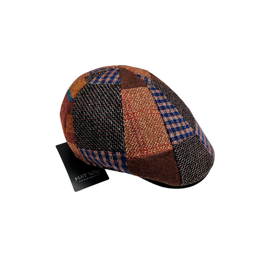 Gorra patchwork en marrón