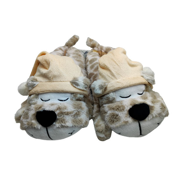 Pantufla gatito con gorro de dormir