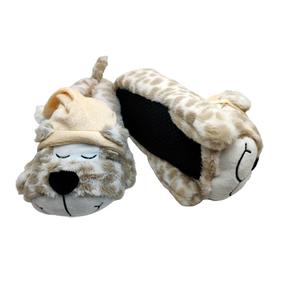 Pantufla gatito con gorro de dormir