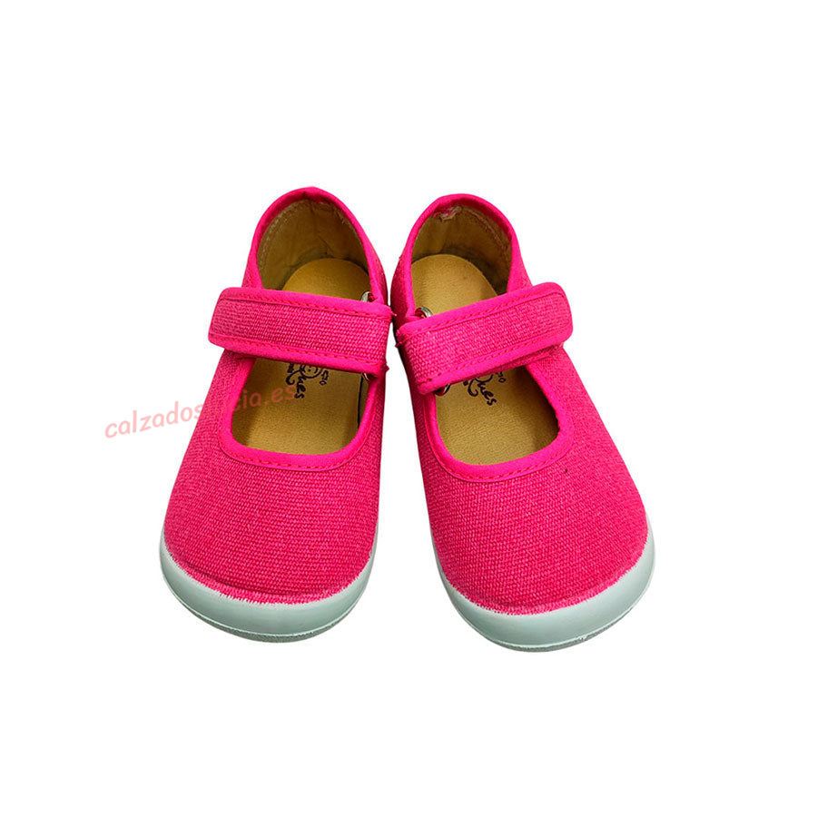 Mercedita de velcro Vul-Peques en fucsia