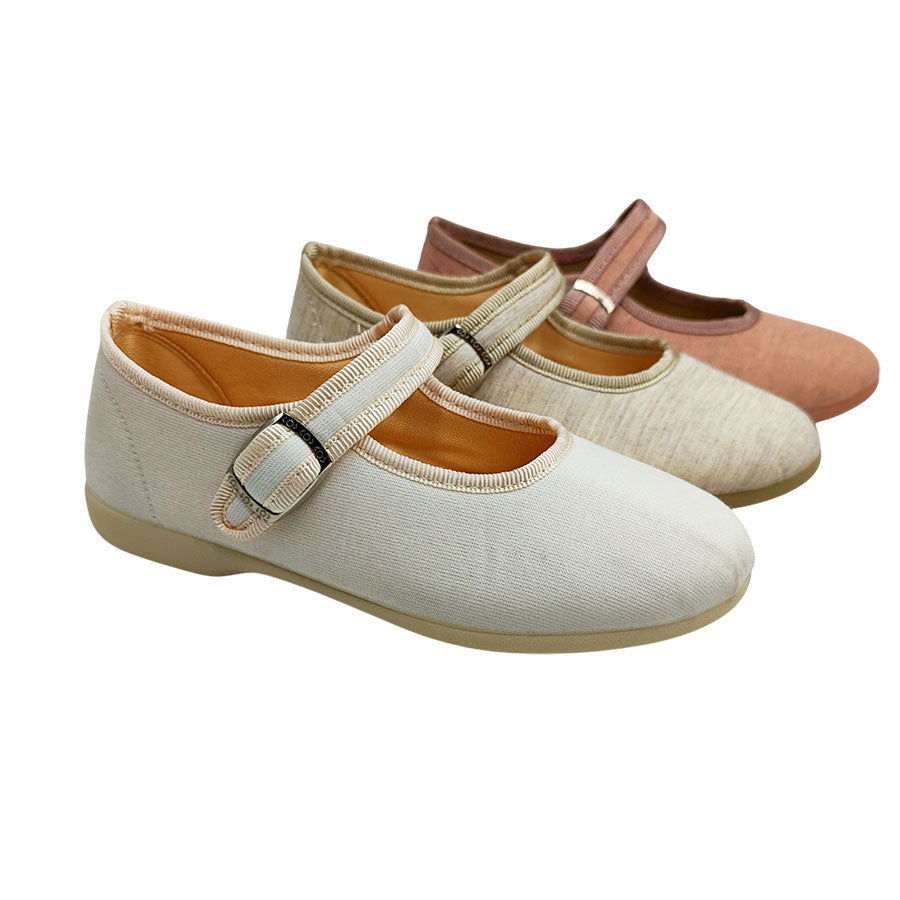 Lona de niña en tejido de lino Vulca-Bicha