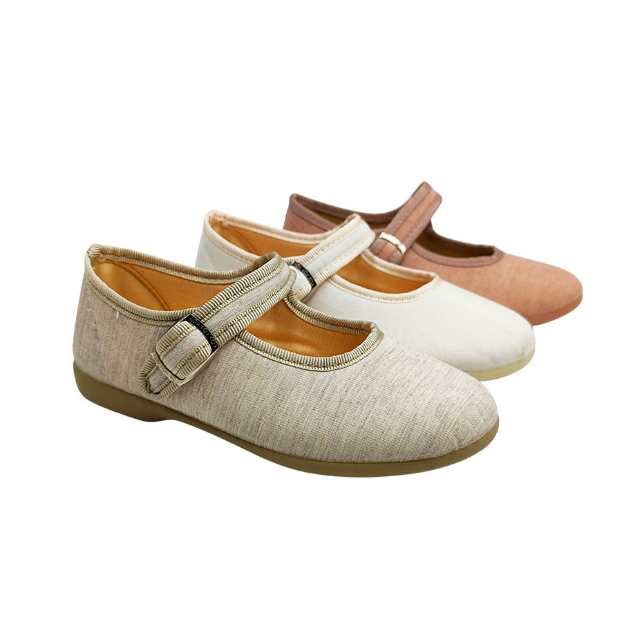 Lona crudo de niña en tejido de lino