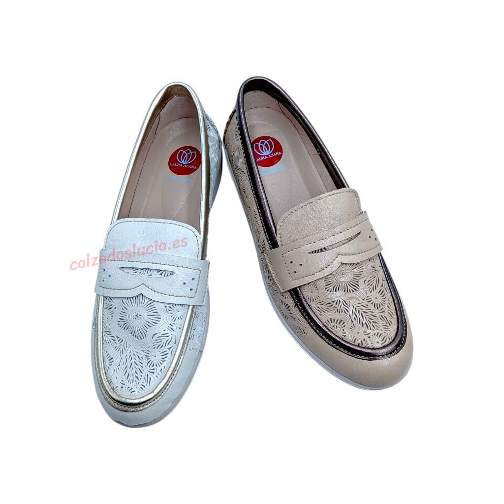 Mocasines Laura Azaña con cuña