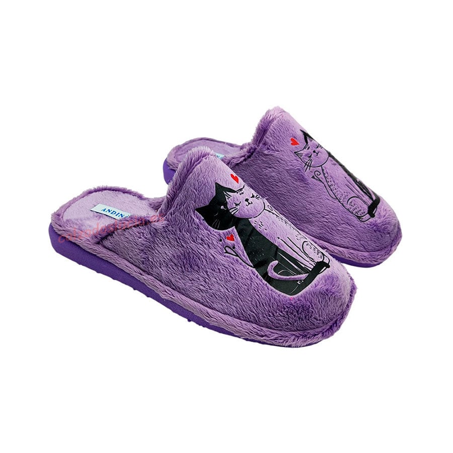Pantufla de mujer en color lila de Andinas