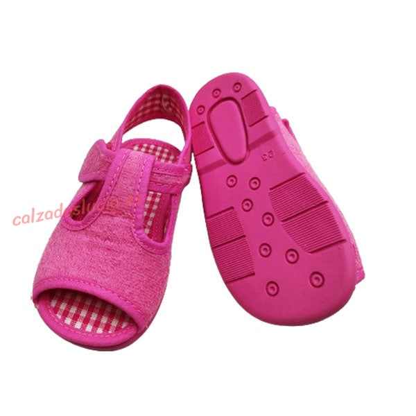 Sandalia de casa de rizo rosa Vulca-Bicha 555
