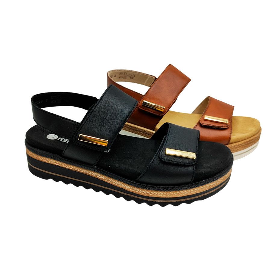 Sandalia de velcros anchos y plantilla extraíble Remonte