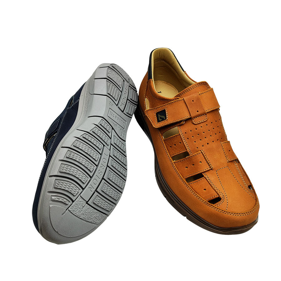 Sandalia de velcro punta cerrada para hombre