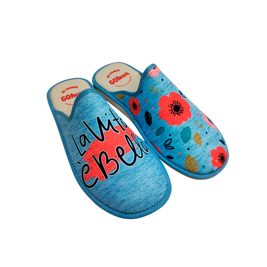 Zapatilla de casa entretiempo La Vida es Bella