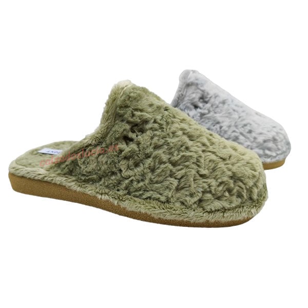 Zapatilla de casa Andinas en verde para mujer