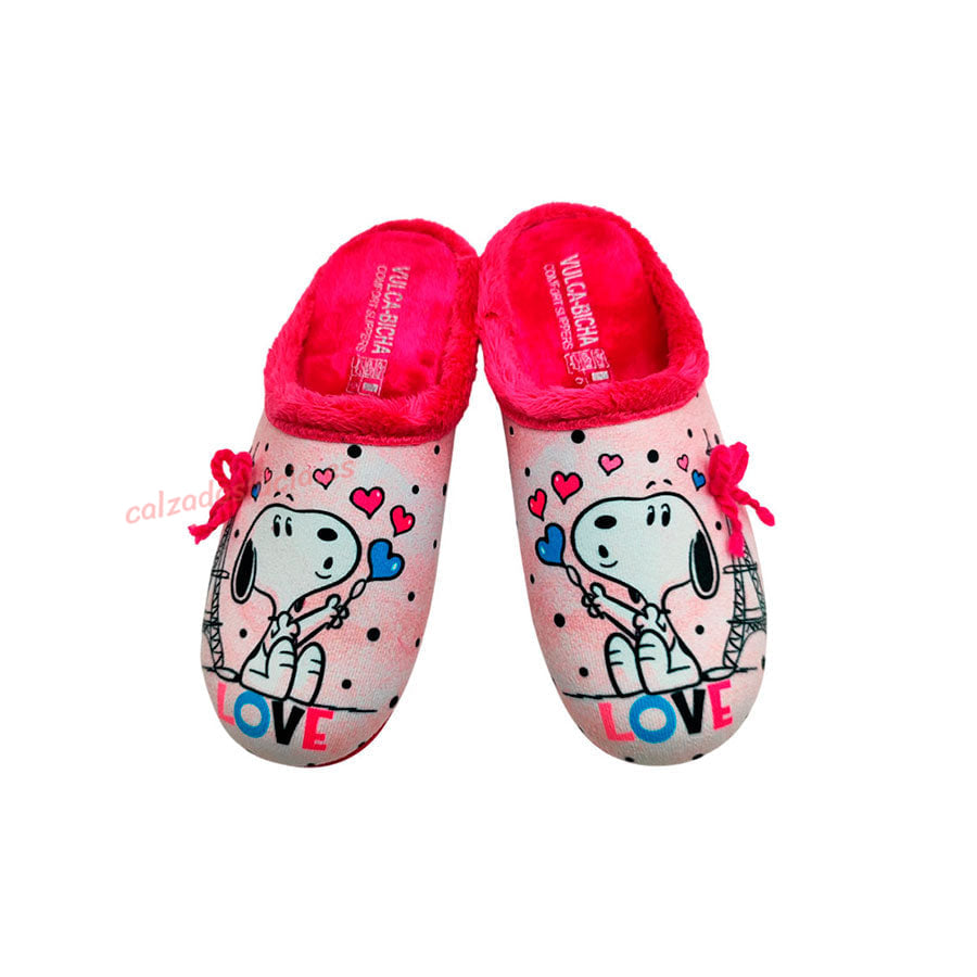 Zapatilla de casa perrito Love Vulca-Bicha niña