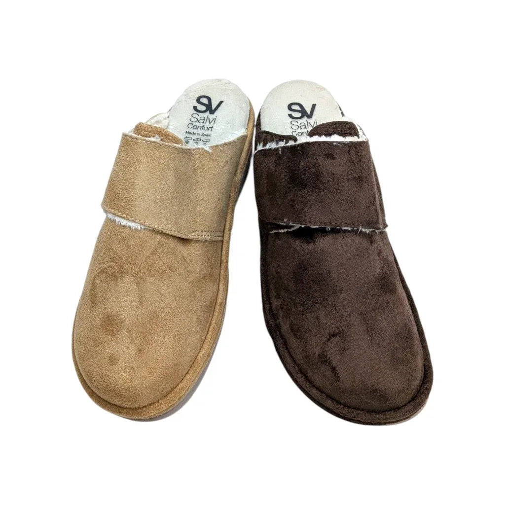 Zapatilla sin talón con plantilla extraíble mullida y acolchada de Salvi Confort 54B-000.