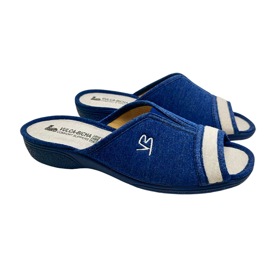 Zapatilla de casa en lona con horma ancha de Vulca-Bicha