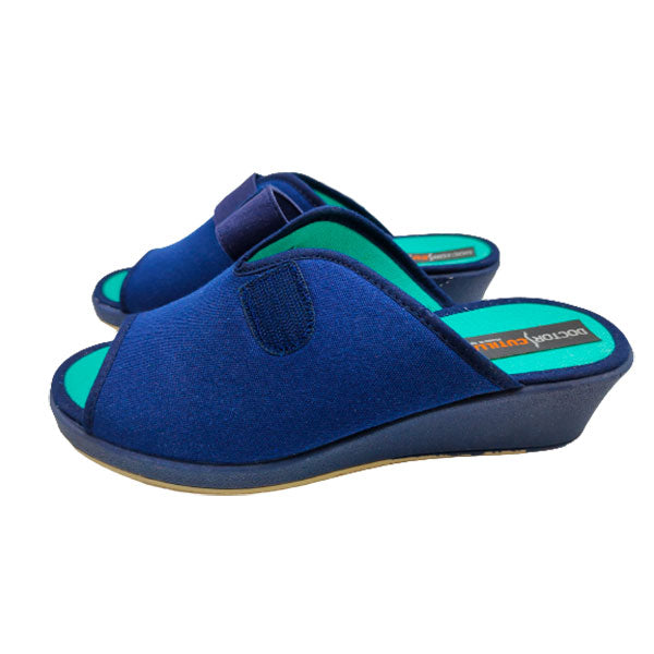 Zapatilla de casa con velcro y antivirus mujer