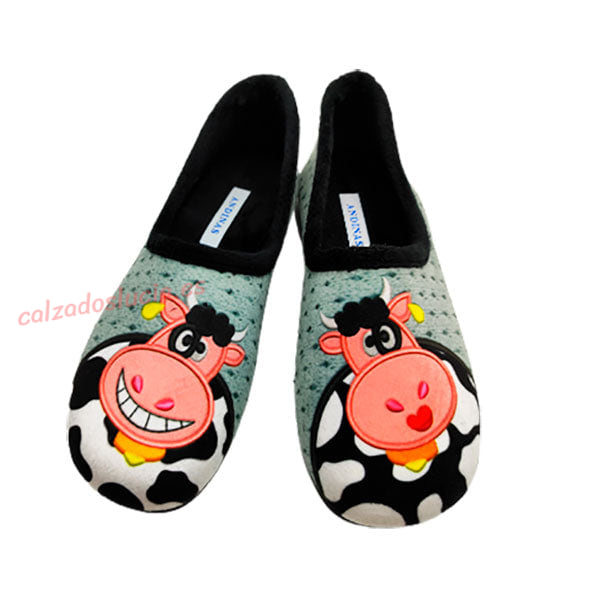 Simpática zapatilla de casa de Andinas