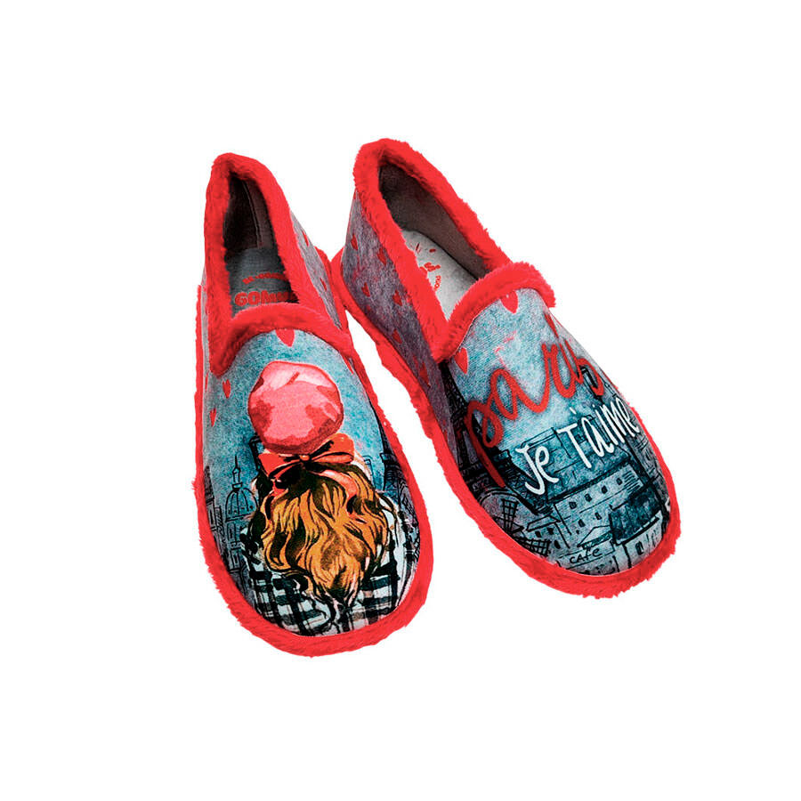 Zapatilla de casa chica en París de Gomus