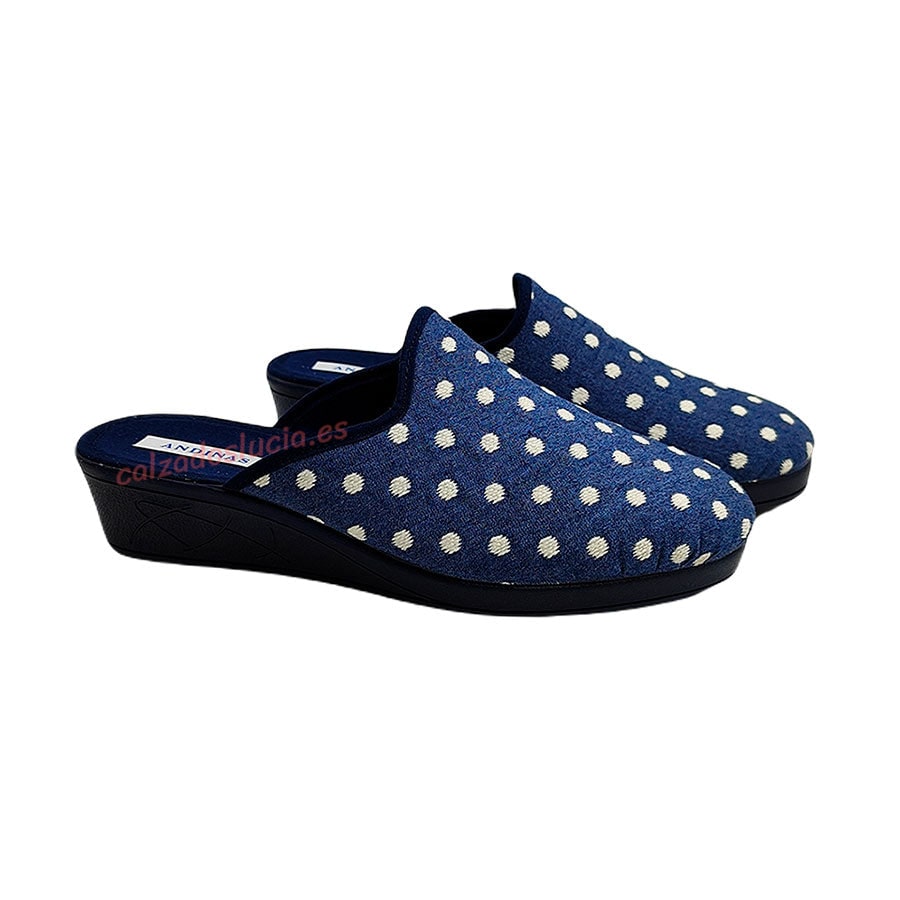 Zapatilla de casa a lunares Andinas