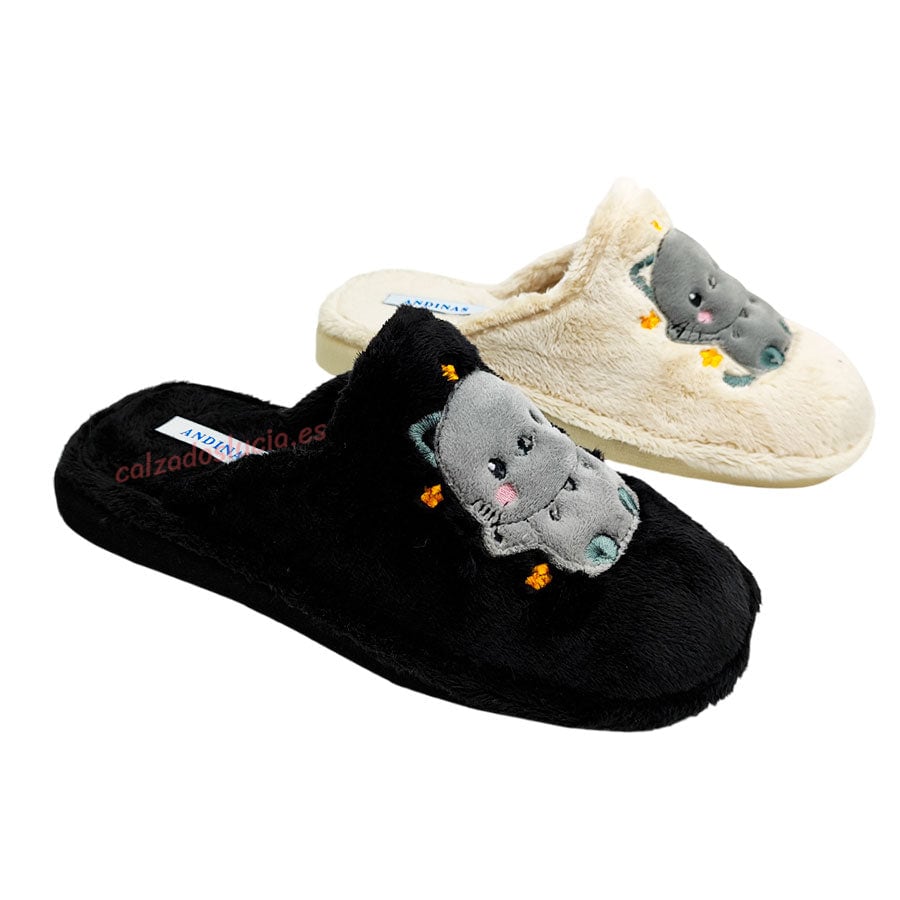 Pantufla de gatitos para mujer Andinas