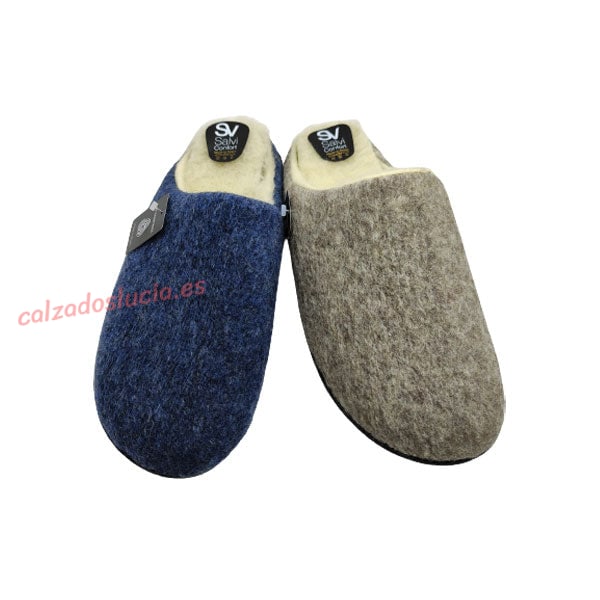 Zapatilla de casa en lana virgen para hombre