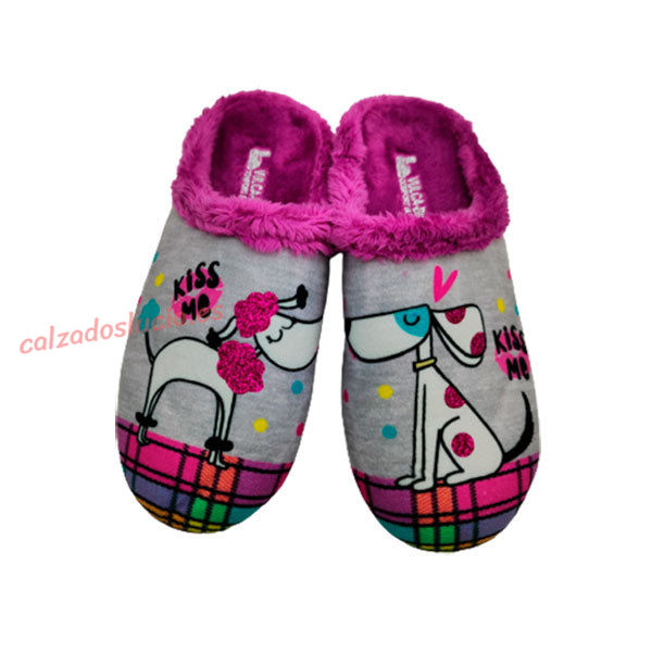 Zapatilla de casa destalonada por Vulca-Bicha para niña