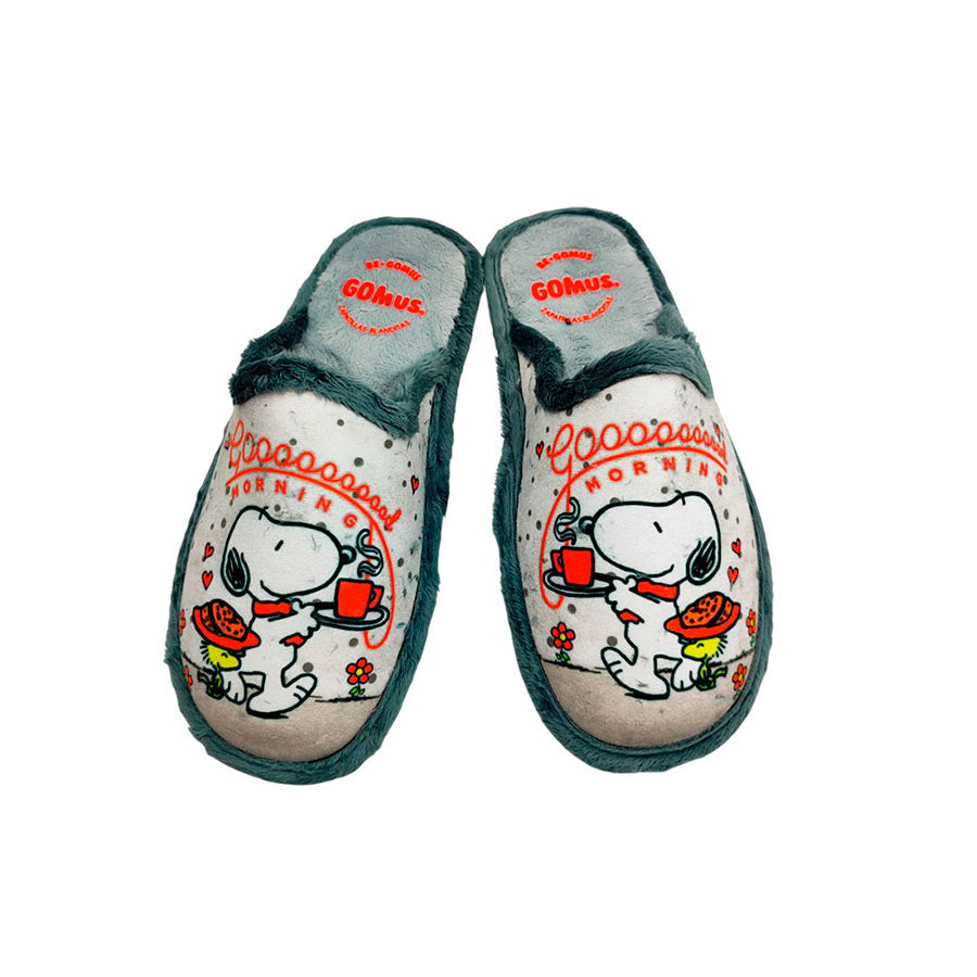 Zapatilla de casa estampación divertida para chica