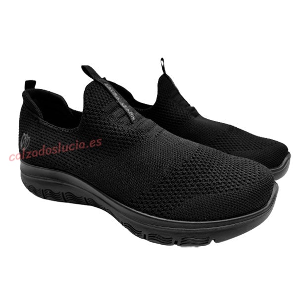 Zapatilla elástica Laura Azaña en negro