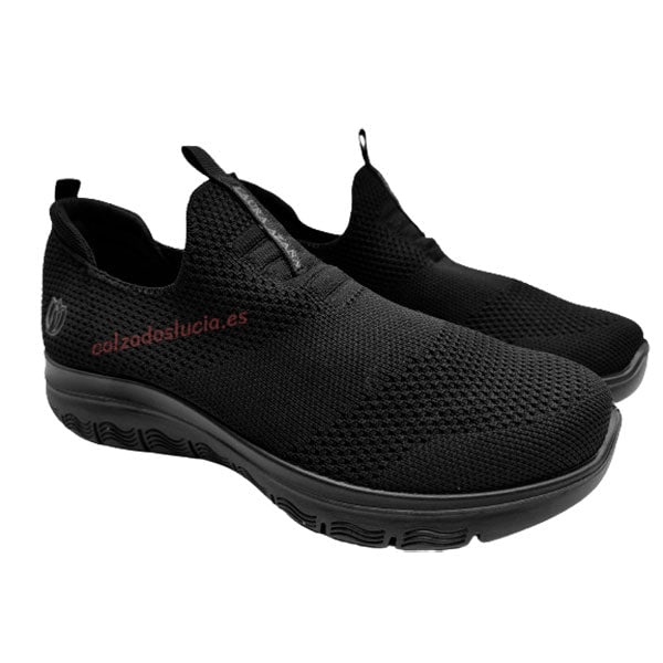 Zapatilla elástica Laura Azaña en negro