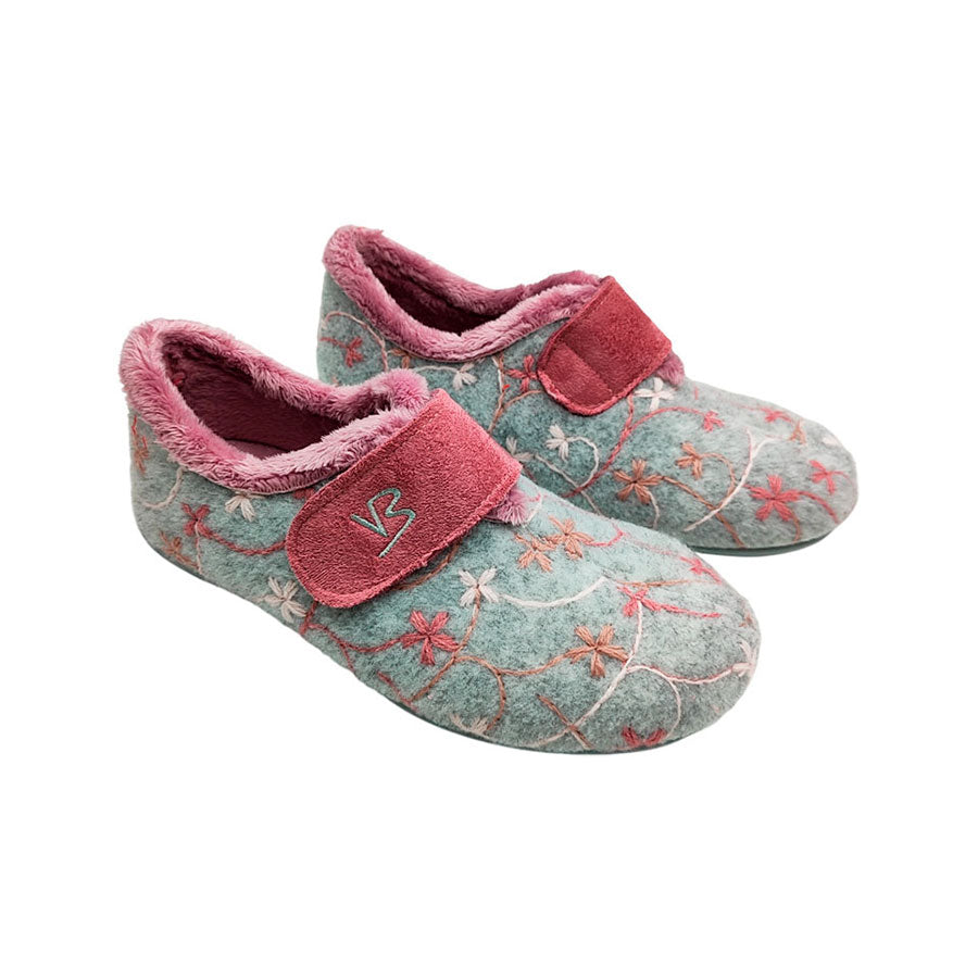Zapatilla franela mujer Vulca-Bicha con velcro