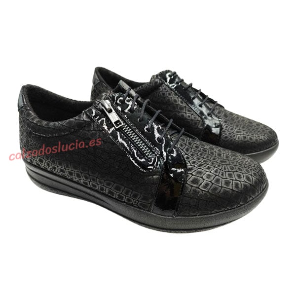 Zapato negro ancho especial Doctor Cutillas