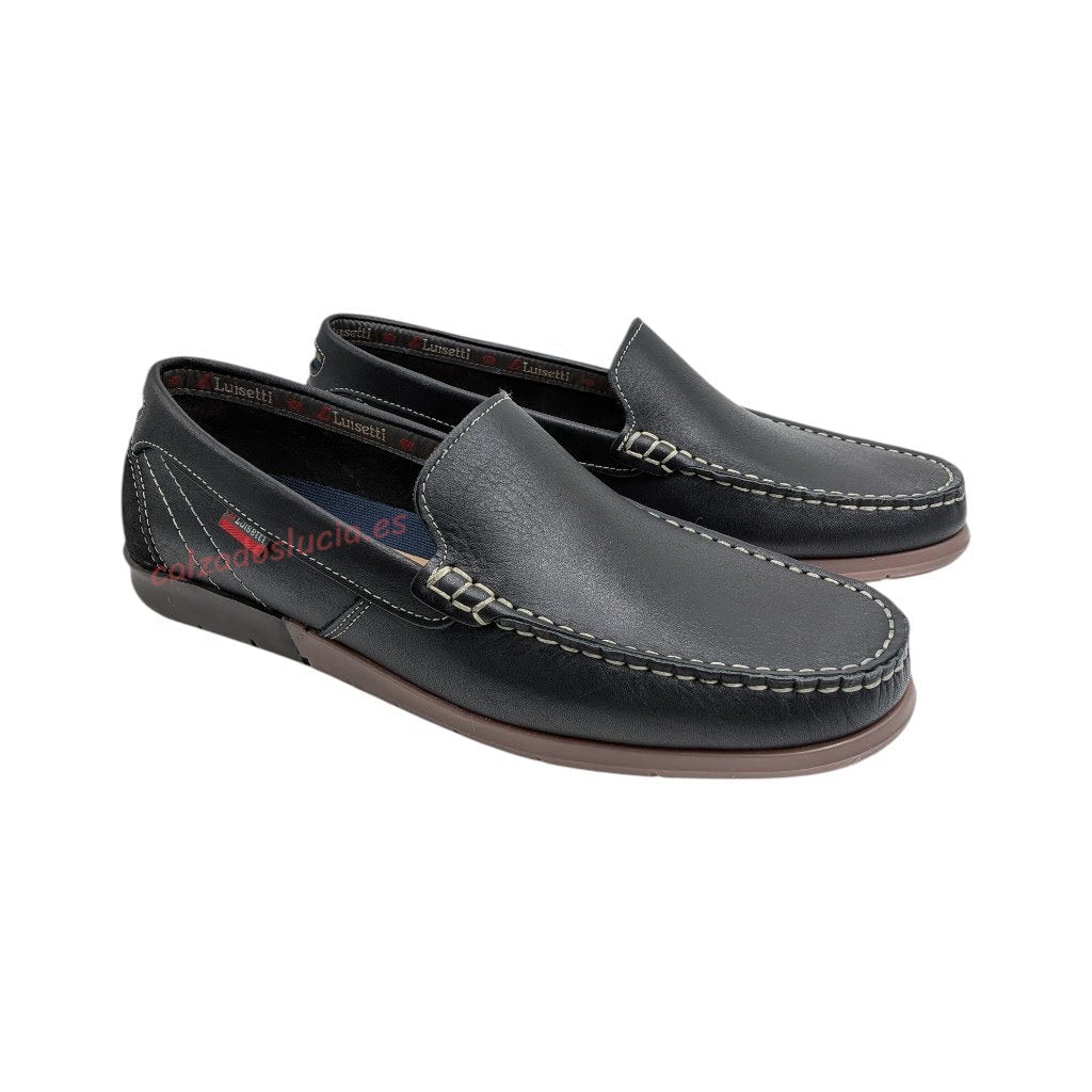 Mocasín negro de verano marca Luisetti