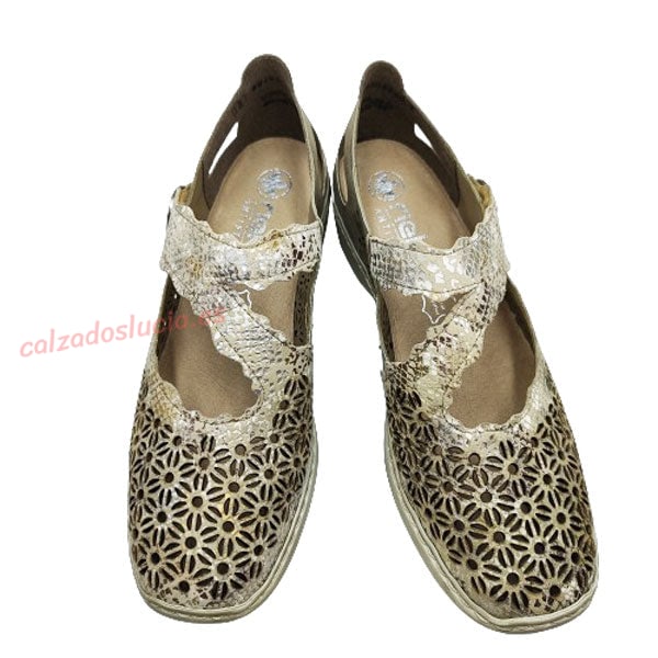 Zapato de rejilla Rieker mujer