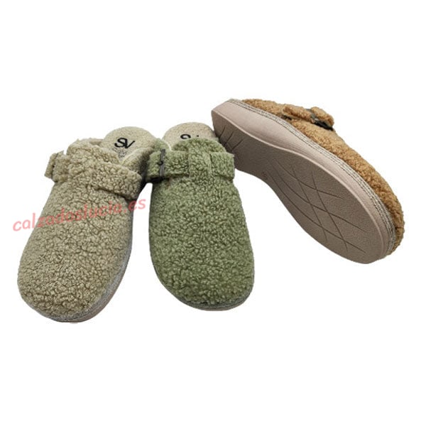 Zueco de lana para casa Salvi Calzados