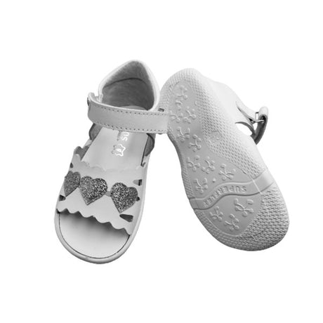 Sandalia niña blanco y plata de Titanitos
