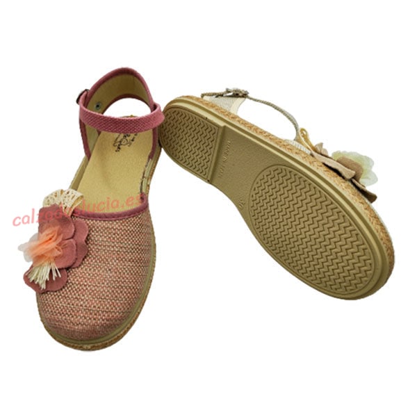 Alpargata de lino de vestir para niña