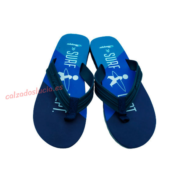 Chancla de hombre con separador de dedo textil