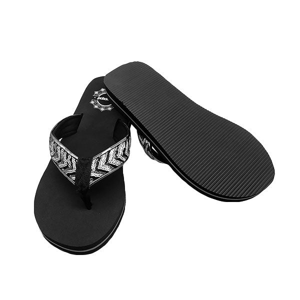 Chancla Beppi de dedo con adornos de lentejuelas