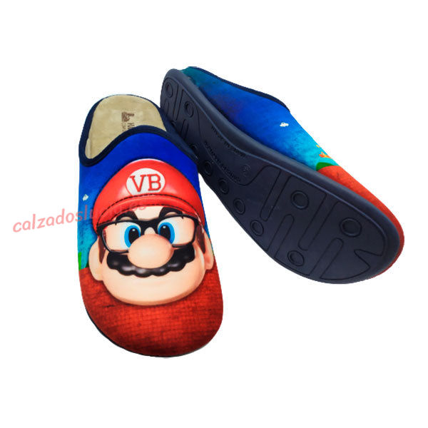 Pantufla de casa colorida de hombre para el invierno