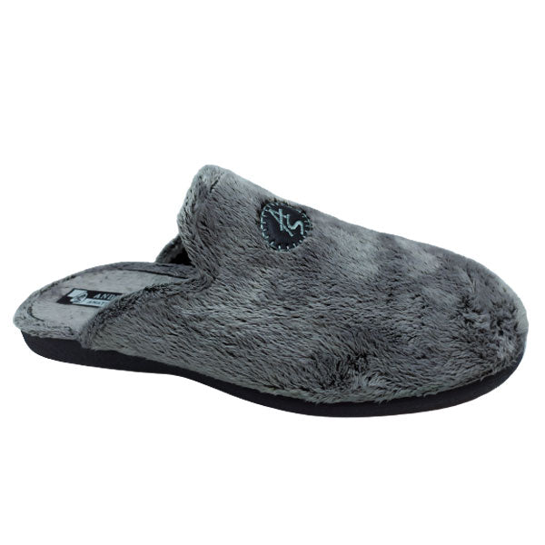Zapatilla de casa destalonada en gris Andinas